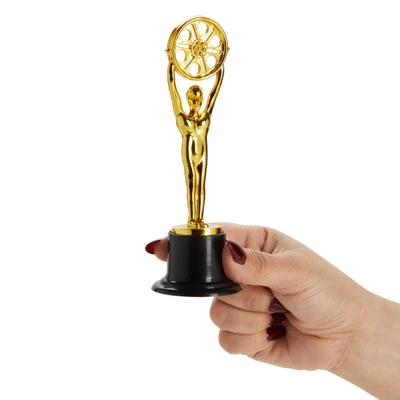 Juvale Pack Of 12 Mini Award Trophies - Plastic Movie Film Buff Trophy - Trophies For Kids - Great For Teachers, Gold, Black 5 Juvale Pack Of 12 Mini Award Trophies - Plastic Movie Film Buff Trophy - Trophies For Kids - Great For Teachers, Gold, Black - Image 3
