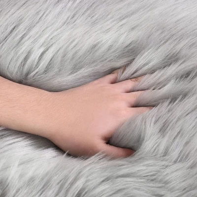 PiccoCasa Heart Shaped Soft Faux Sheepskin Plush Area Living Room Sofa Floor Mats 1 Pc 7 PiccoCasa Heart Shaped Soft Faux Sheepskin Plush Area Living Room Sofa Floor Mats 1 Pc - Image 5