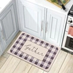 World Rug Gallery Gather Plaid Anti-Fatigue Standing Mat