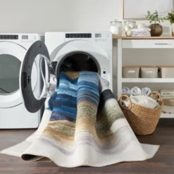 Nourison Washables Abstract Brushstroke Indoor Non-Skid Area Rug -Home Decor Shop GUEST d98364c4 eeae 4c07 8188 89ce5d4f6fb3