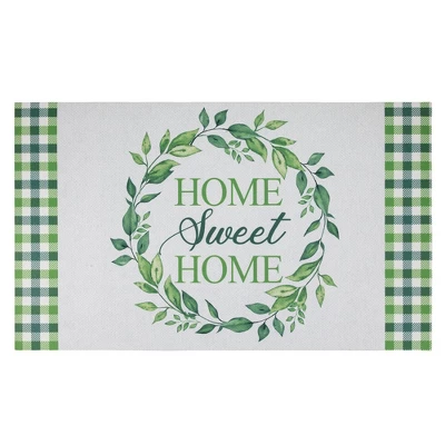 Northlight Home Sweet Home Gingham Doormat 18" X 30" 3 Northlight Home Sweet Home Gingham Doormat 18" X 30"