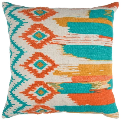 20"x20" Oversize Boho Ikat Square Throw Pillow - Rizzy Home 6 20"x20" Oversize Boho Ikat Square Throw Pillow - Rizzy Home - Image 4