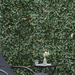 Outsunny 12 Piece Artificial Leaf Privacy Fence, 20" X 20" Faux Hedge Greenery Wall Backdrop Decoration, Garden Décor, Red Photinia Bush -Home Decor Shop GUEST de49e8cc 452c 48a2 add4 290693c267e8