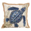 20"x20" Oversize 'I See Sea Turtles' Down Filled Square Throw Pillow Blue - Saro Lifestyle -Home Decor Shop GUEST dfff0b09 f343 40de baa7 a62d288f56fa