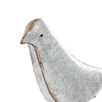 Farmhouse Rustic Iron Bird Sculpture Gray/Rust 2pk - Olivia & May 6 Farmhouse Rustic Iron Bird Sculpture Gray/Rust 2pk - Olivia & May - Image 4