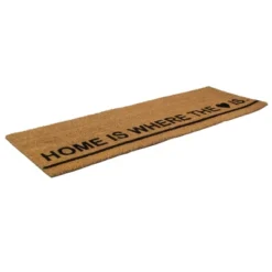 Northlight Natural Coir Outdoor Rectangular "Home Is Where The Heart Is" Doormat 16" X 48" -Home Decor Shop GUEST e227ec6d 1488 4a83 89cb 850512db385d