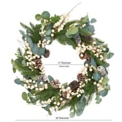 Saro Lifestyle Eucalyptus And Pinecone Spring Wreath -Home Decor Shop GUEST e42849d8 cf8d 4384 9b8e 669e302808ad