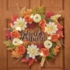 Collections Etc Metal Hello Autumn Sign LED Lighted Fall Wreath 19" X 4.5" X 19" -Home Decor Shop GUEST e561f710 8011 49bc 9bc0 149eb43fbbcb