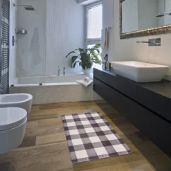 World Rug Gallery Checkered Plaid Anti-Fatigue Standing Mat -Home Decor Shop GUEST e7cf54a3 7e35 4478 a8ae 5e45a5147a04