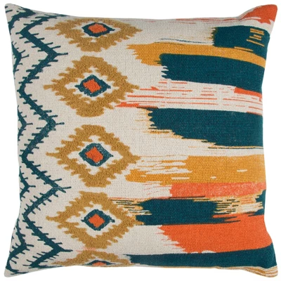 20"x20" Oversize Boho Ikat Square Throw Pillow - Rizzy Home 7 20"x20" Oversize Boho Ikat Square Throw Pillow - Rizzy Home - Image 5