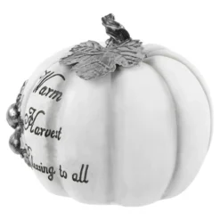 Northlight 8" White And Black "Warm Harvest Blessing" Pumpkin Fall Harvest Decoration 11 Northlight 8" White And Black "Warm Harvest Blessing" Pumpkin Fall Harvest Decoration -Home Decor Shop GUEST e8a4f8f3 a3a7 4437 be28 25c7c8cc25bc