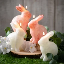 4.75"H Sullivans Pink Bunny Candle - Set Of 2, Pink -Home Decor Shop GUEST ead1ca53 d8ec 442e 9878 b74740ca5dba