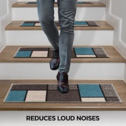 World Rug Gallery Contemporary Modern Boxes Non-Slip Stair Treads -Home Decor Shop GUEST ebe4bec5 2d74 4942 947f c1022753d4df