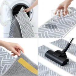 SussexHome Flower Design Cotton Anti-Slip Stair Treads, 9” X 28“ -Home Decor Shop GUEST eed3730e a6d1 4597 a6e7 4c691e6bbfdd 1