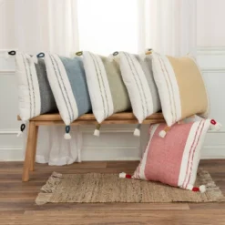 20"x20" Oversize Color Block Square Throw Pillow Cover - Rizzy Home -Home Decor Shop GUEST ffb9b250 5097 46e9 a641 75a452dcdcee